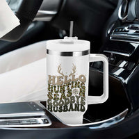 Hello Hunting Season Goodbye Husband Tumbler With Handle Funny Hunter Wife Gift - Wonder Print Shop