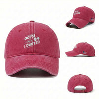 Funny Dart Thrower Washed Cotton Baseball Cap Oops I Darted Gift For Dartist