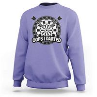 Funny Oops I Darted Sweatshirt Sarcastic Dartist Darts Lover Gift - Wonder Print Shop