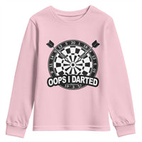 Funny Oops I Darted Youth Sweatshirt Sarcastic Dartist Darts Lover Gift - Wonder Print Shop
