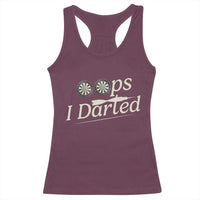 Oops I Darted Racerback Tank Top Funny Pub Darts Lover - Wonder Print Shop