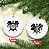 Vintage Dartboard Gift Idea For Dart Lover Ceramic Ornament - Wonder Print Shop