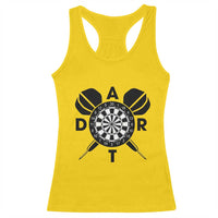 Vintage Dartboard Gift Idea For Dart Lover Racerback Tank Top - Wonder Print Shop