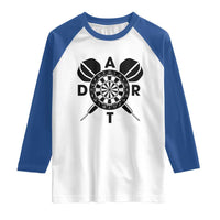 Vintage Dartboard Gift Idea For Dart Lover Raglan Shirt - Wonder Print Shop
