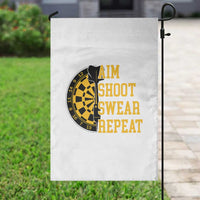 Funny Darts Retro Vintage Garden Flag Aim Shoot Swear Repeat Dartist Gift - Wonder Print Shop