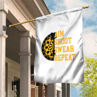 Funny Darts Retro Vintage Garden Flag Aim Shoot Swear Repeat Dartist Gift - Wonder Print Shop