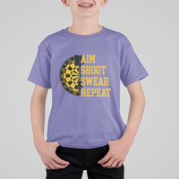 Funny Darts Retro Vintage T Shirt For Kid Aim Shoot Swear Repeat Dartist Gift - Wonder Print Shop