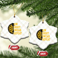 Funny Darts Retro Vintage Ceramic Ornament Aim Shoot Swear Repeat Dartist Gift - Wonder Print Shop