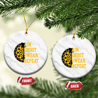 Funny Darts Retro Vintage Ceramic Ornament Aim Shoot Swear Repeat Dartist Gift - Wonder Print Shop