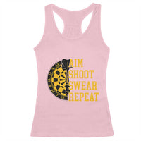 Funny Darts Retro Vintage Racerback Tank Top Aim Shoot Swear Repeat Dartist Gift - Wonder Print Shop