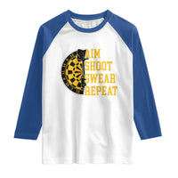 Funny Darts Retro Vintage Raglan Shirt Aim Shoot Swear Repeat Dartist Gift - Wonder Print Shop