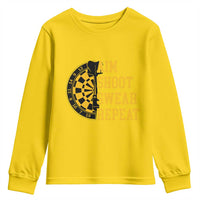 Funny Darts Retro Vintage Youth Sweatshirt Aim Shoot Swear Repeat Dartist Gift - Wonder Print Shop