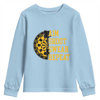 Funny Darts Retro Vintage Youth Sweatshirt Aim Shoot Swear Repeat Dartist Gift - Wonder Print Shop