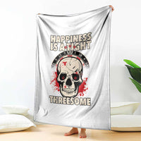 Happiness Is a Tight Threesome Throw Blanket Gothic Dart Player Gift - Wonder Print Shop
