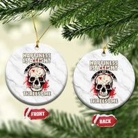 Happiness Is a Tight Threesome Ceramic Ornament Gothic Dart Player Gift - Wonder Print Shop