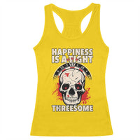Happiness Is a Tight Threesome Racerback Tank Top Gothic Dart Player Gift - Wonder Print Shop