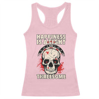 Happiness Is a Tight Threesome Racerback Tank Top Gothic Dart Player Gift - Wonder Print Shop