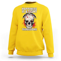 Happiness Is a Tight Threesome Sweatshirt Gothic Dart Player Gift - Wonder Print Shop