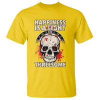 Happiness Is a Tight Threesome T Shirt Gothic Dart Player Gift - Wonder Print Shop