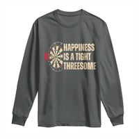 Funny Darts Happiness Is A Tight Threesome Long Sleeve Shirt Vintage Dartist Gift - Wonder Print Shop