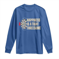 Funny Darts Happiness Is A Tight Threesome Long Sleeve Shirt Vintage Dartist Gift - Wonder Print Shop