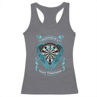 Dart Player Sport Racerback Tank Top Darts Happiness Is A Tight Threesome - Wonder Print Shop