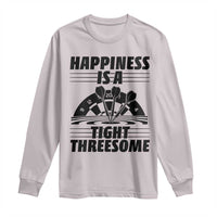 Dirty Joke Darts Gift Long Sleeve Shirt Darts Happiness Is A Tight Threesome - Wonder Print Shop