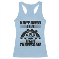 Dirty Joke Darts Gift Racerback Tank Top Darts Happiness Is A Tight Threesome - Wonder Print Shop
