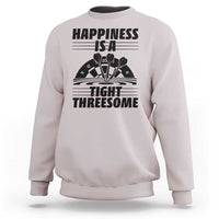Dirty Joke Darts Gift Sweatshirt Darts Happiness Is A Tight Threesome - Wonder Print Shop