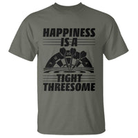 Dirty Joke Darts Gift T Shirt Darts Happiness Is A Tight Threesome - Wonder Print Shop