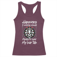 Darts Lover Drinking Game Racerback Tank Top Winning Money To Cover My Bar Tab - Wonder Print Shop