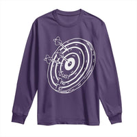 Funny Dirty Humor Dart Player Long Sleeve Shirt Just The Tip - Wonder Print Shop