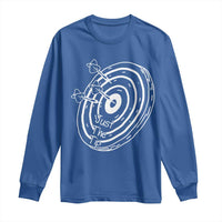 Funny Dirty Humor Dart Player Long Sleeve Shirt Just The Tip - Wonder Print Shop