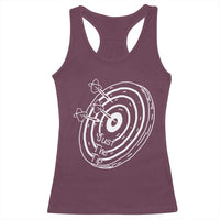 Funny Dirty Humor Dart Player Racerback Tank Top Just The Tip - Wonder Print Shop