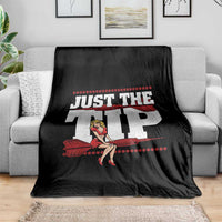 Funny Darts Player Gift Throw Blanket Just The Tip - Wonder Print Shop