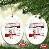 Funny Darts Player Gift Ceramic Ornament Just The Tip - Wonder Print Shop