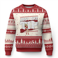 Funny Darts Player Gift Ugly Christmas Sweater Just The Tip - Wonder Print Shop