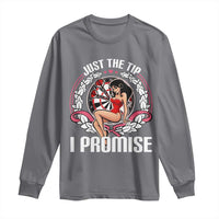 Just The Tip I Promise Long Sleeve Shirt Funny Dart Player Quote For Pub Fans - Wonder Print Shop