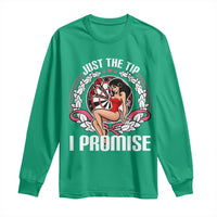 Just The Tip I Promise Long Sleeve Shirt Funny Dart Player Quote For Pub Fans - Wonder Print Shop