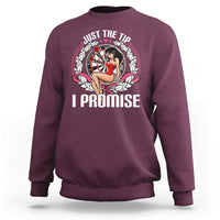Just The Tip I Promise Sweatshirt Funny Dart Player Quote For Pub Fans - Wonder Print Shop