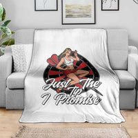 Just The Tip I Promise Throw Blanket Sexy Pin Up Girl Dartist Gift - Wonder Print Shop