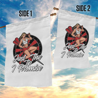 Just The Tip I Promise Garden Flag Sexy Pin Up Girl Dartist Gift - Wonder Print Shop