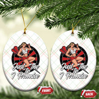 Just The Tip I Promise Ceramic Ornament Sexy Pin Up Girl Dartist Gift - Wonder Print Shop