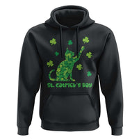 Funny St Catricks Day Hoodie Lucky Shamrock Cat Saint Pattys