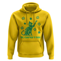 Funny St Catricks Day Hoodie Lucky Shamrock Cat Saint Pattys