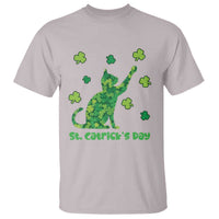 Funny St Catricks Day T Shirt Lucky Shamrock Cat Saint Pattys