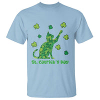 Funny St Catricks Day T Shirt Lucky Shamrock Cat Saint Pattys
