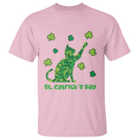 Funny St Catricks Day T Shirt Lucky Shamrock Cat Saint Pattys