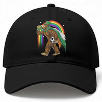 Funny Bigfoot Drinking Beer Baseball Cap St Patricks Day Soccer Lover