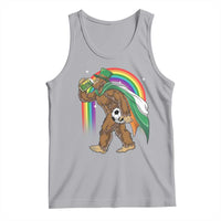 Funny Bigfoot Drinking Beer Tank Top St Patricks Day Soccer Lover